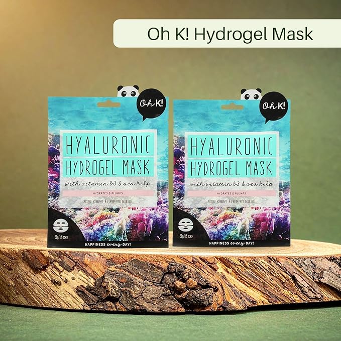 Oh K! Hydrogel Mask - Moisturizing Face Mask Sheet - Hydrating Face Sheets - Rich in Hyaluronic Acid, Niacinamide - Korean Skincare - 1 Pc