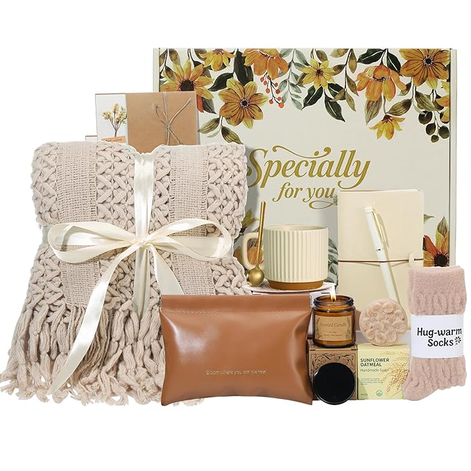 Self Care Gifts for Women Get Well Soon Gift - Sympathy Gift Baskets for Women Care Package, Birthday Gifts Thinking of You Inspirational Christmas Gift for Mom Her Friend Sister Wife Coworker