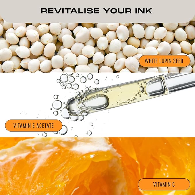 Stories & Ink Tattoo Care | HIGHLIGHTING BODY OIL for healed skin - Refreshes Faded Tattoos for Instant Tattoo Glow, 100 mL / 3.4 Fl Oz