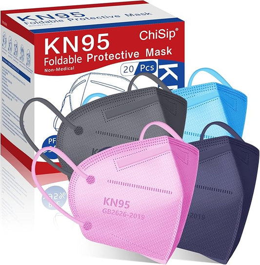 ChiSip Disposable Face Masks, 5 Layer Breathable Masks for Adult, Men, Women