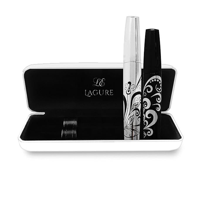 400x Silk Fiber Lash Mascara - Best for Thickening & Lengthening Eyelashes - Premium Quality, Last All Day, Waterproof, Smudge proof, Hypoallergenic - Includes Carry Case
