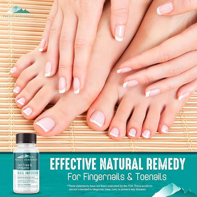 Toenail Fungus Extra Strength Solution-Thick Discolored Nail Repair, Ingrown Nails, Dry Cracked Nails & Cuticles-All Natural with Tea Tree & Oregano Oil: by Purely Northwest USA 1oz