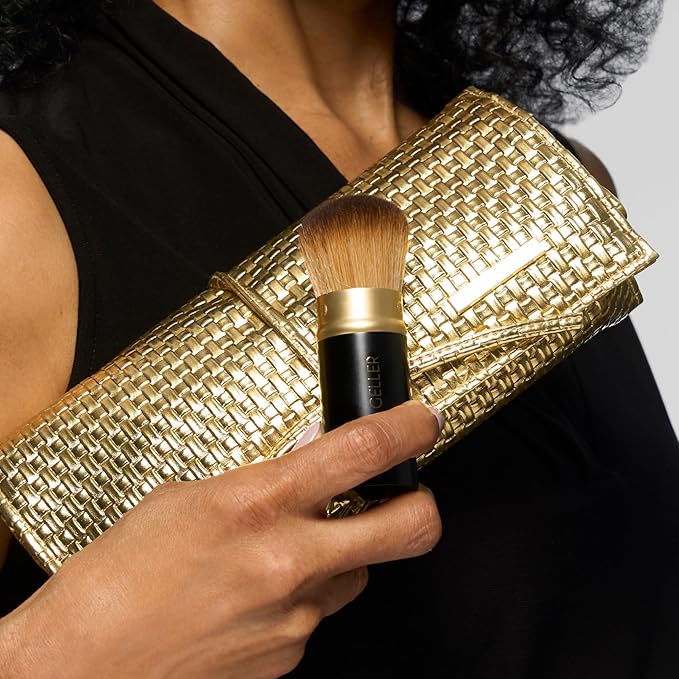 LAURA GELLER NEW YORK The Brush Vault - Ultimate Limited Edition Makeup Brush Collection - Includes Ten Must-Have Makeup Brushes for Mature Skin Makeup Application - 10 Count