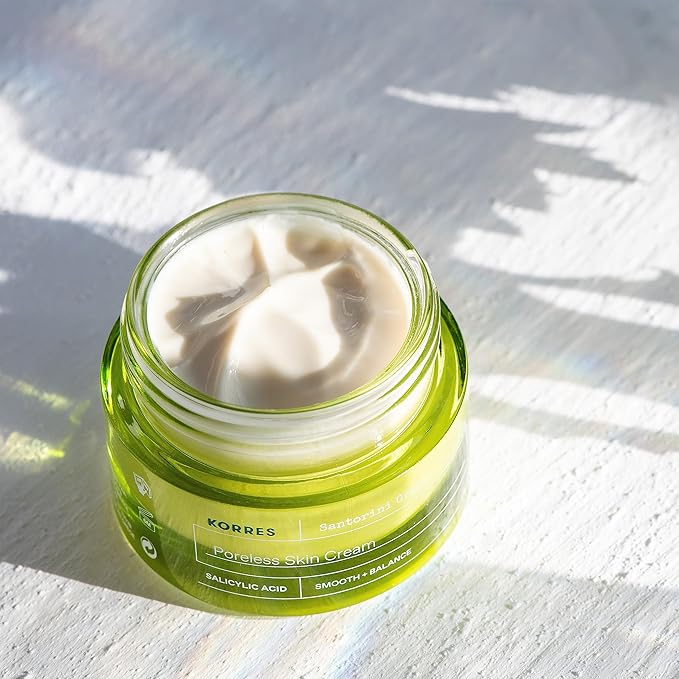 KORRES Santorini Grape Poreless Skin Care Cream, Gel Face Moisturizer for Women with Hyaluronic acid and Salicylic Acid, Pore Minimizer, Balanced Hydration for Dry, Oily & Sensitive Skin, 1.35 fl oz