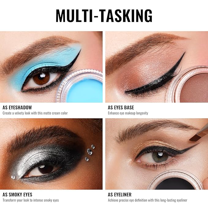 Oulac Matte Eyeshadow 3-in-1 Eyeshadow Eye Primer&Eyeliner Highly Pigmented Waterproof Smudge-proof Long Lasting Wear Smooth&Blendable Formula for Natural Look,Vegan & Cruelty-Free,CM03