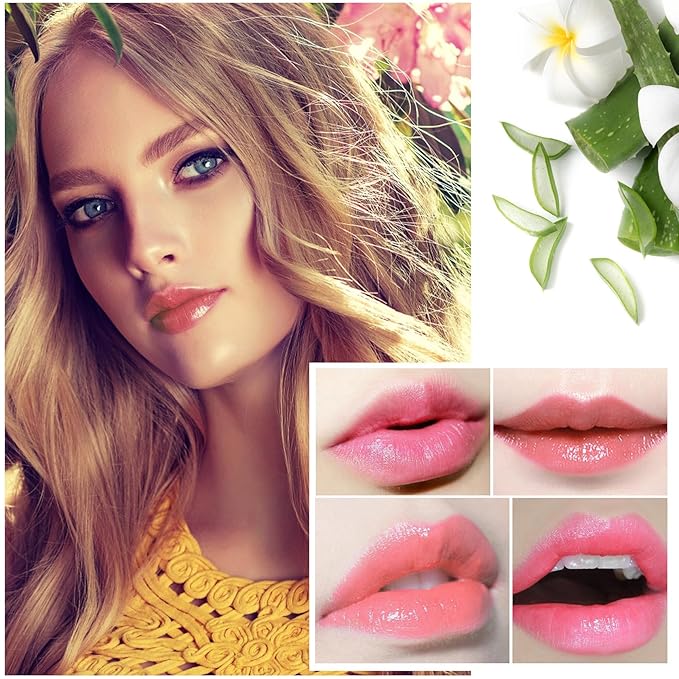 3PCS Color Changing Lipstick,Magic Lipstick Jelly Lip Balm,Long Lasting Waterproof Temperature Color Change Lip Gloss (C)