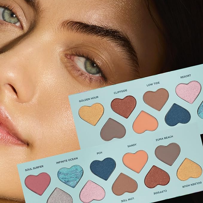 Pacifica Eyeshadow Palette – Malibu Mineral Eyeshadow, Blendable Neutral Shades with Velvet Matte, Shimmer & Metallic, Cocoa Butter Infused, Talc-Free, Vegan & Cruelty-Free, 0.24 oz (10 Shades)