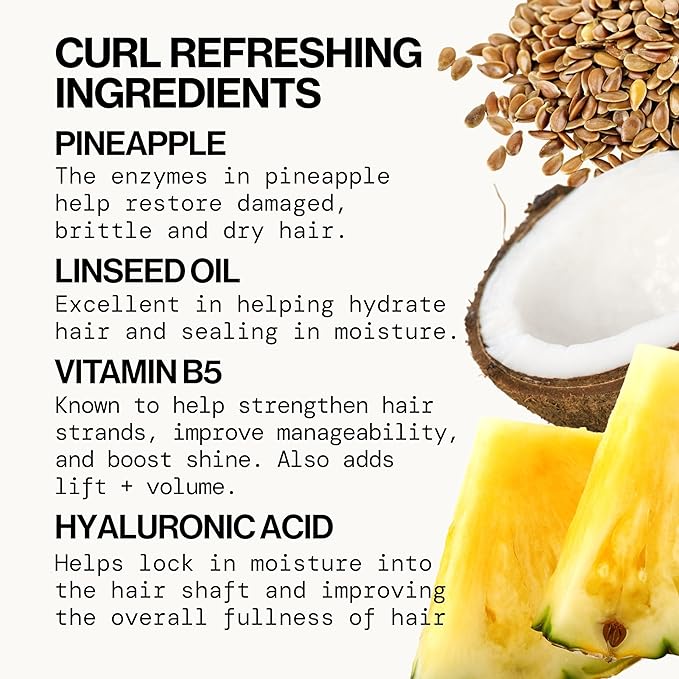 Pacifica Pineapple Swirl Curl Defining Cream – Curl Cream for Curly Hair, Curly Hair Products with Coconut Oil and Hyaluronic Acid, Styling for Bouncy Waves Without Crunch - 4 Oz