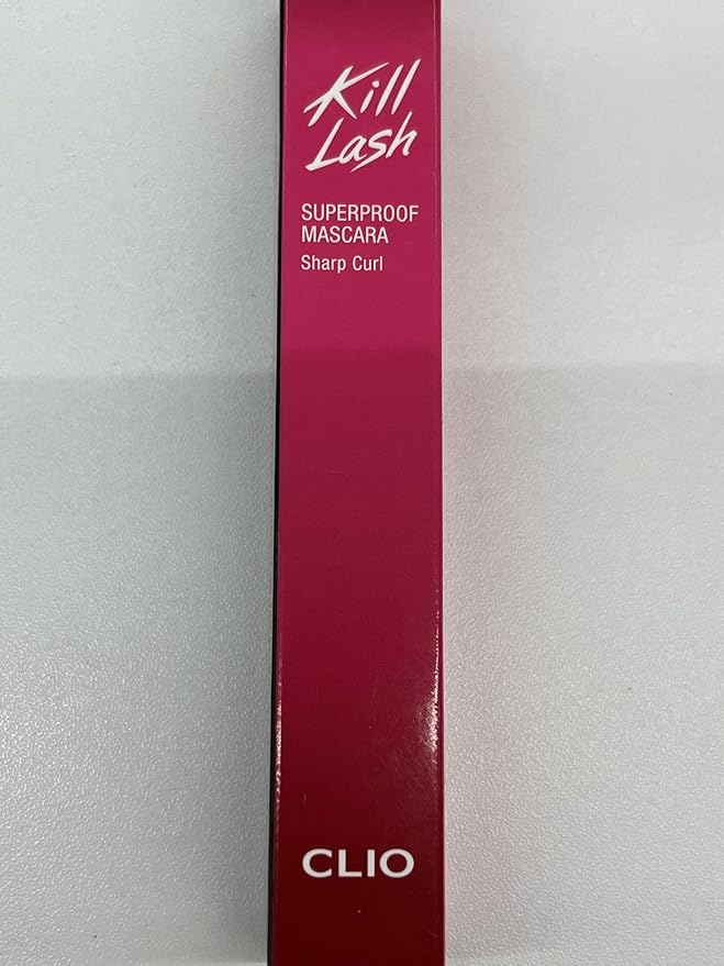 CLIO Kill Lash Superproof Mascara, Waterproof Mascara Black, Lifting Defined Natural Eyelash, Volumizing, Long-Lasting, Clump & Smudge-Free, for Sensitive Eyes, Korean Makeup Beauty (010 Sharp Curl)