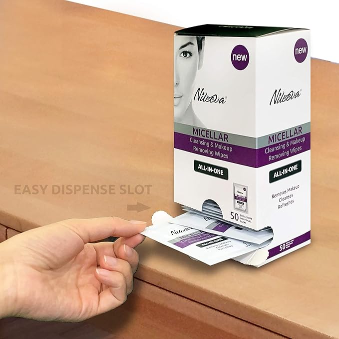 Face Makeup Remover I Makeup Cleansing Wipes For Home, Travel or Hotels, Makeup Retail I SINGLE WIPES I Easy Dispensing Box For Hotels (1200 Wipes [24 Packs X 50 Wipes] Super Bulk Value)