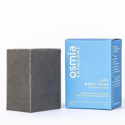 Osmia Skincare - Natural Exfo Body Soap | Niaouli, Lemongrass Essential Oils | Smooth, Soothe Skin | Clean Beauty For Healthy Skin (4 oz | 113 g)
