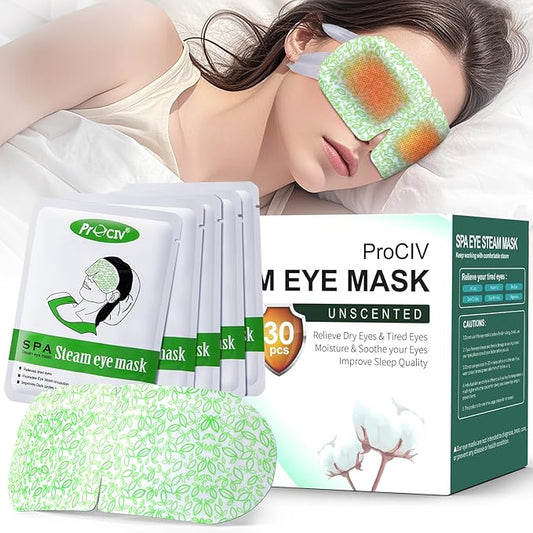 30 Packs Steam Eye Mask,Warm Compress for Dry Eyes Sleep Mask,Hot Auto Heated Eye Masks Relaxing Products for Women Moist Heat Soothing Eye Fatigue,Disposable Eye Mask for SPA Essentials
