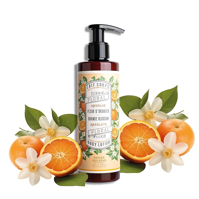 Panier des Sens –Orange Blossom Hand & Body Lotion for Dry Skin - Hydrating Body Cream for Women - Nourishing Fluid Body Moisturizer Shea Butter & Olive Oil 97% Natural Ingredients Body Care 8.45 Floz