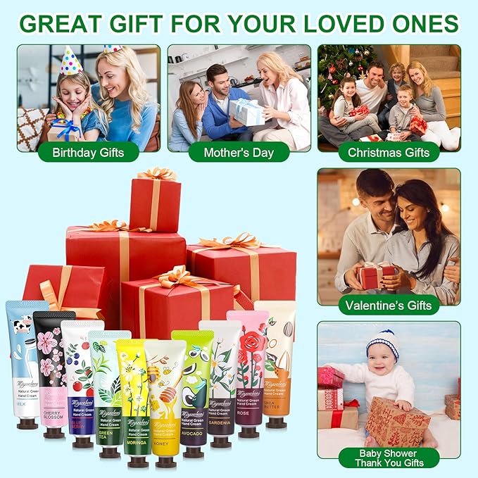 80 Pack Hand Cream Gift Set: Hand Lotion Travel Size, Teacher Appreciation Gifts, Hand Cream for Dry Cracked Hands, Mini Lotion Bulk, Small Gifts for Women Corworkers Nurse Birthday Party