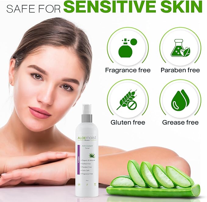 Green Tea Toner for Face: Pore Minimizing, pH Balancing & Hydrating Facial Toner for Aging Skin with Calming Aloe Vera & Antioxidant Green Tea Skincare for Women Dry, Oily, Acne Prone & Sensitive Skin