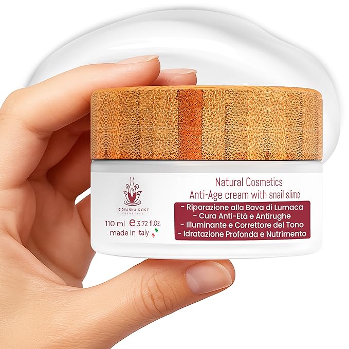 Anti-Wrinkle Snail Mucin Cream – 73% Snail Mucin Moisturizer, Hyaluronic Acid for Deep Hydration, Antiaging Face Moisturizer, Firm & Glowing Skin, 3.72 Fl Oz