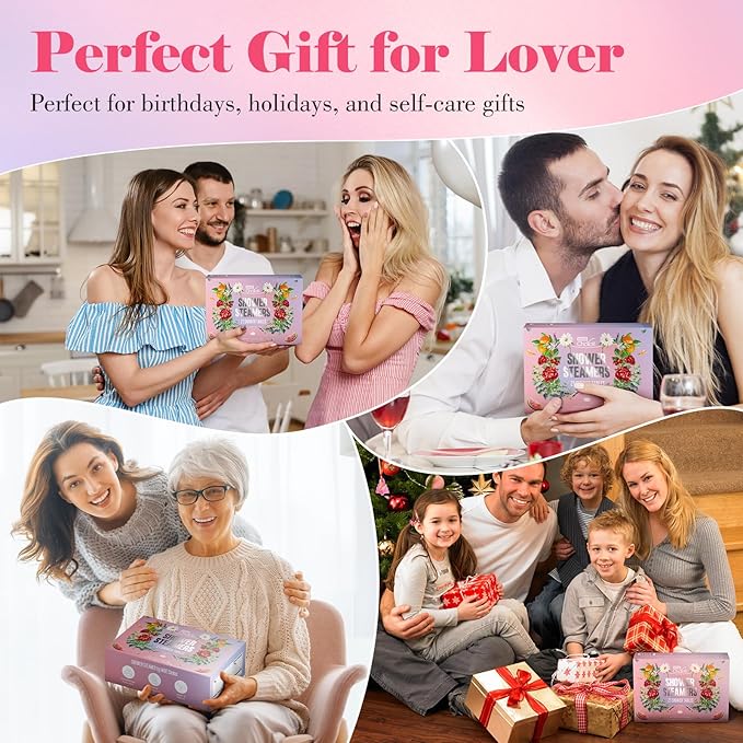 W&E Choice Shower Steamers Aromatherapy 21 Pack- Shower Bombs with Natural Essential Oils for Daily Relaxation & Stress Relief, Birthday/Christmas Gifts for Women, Mom, Wife