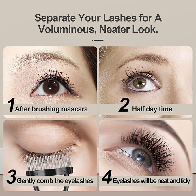 Eyebrow Brush Eyelash Separator Brow Comb & Lash Spoolie Professional Eye Makeup Tools (3 Pieces Set)