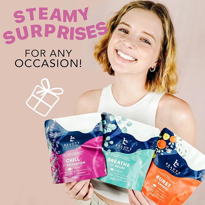 Shower Steamers Aromatherapy - USA Made with Natural Ingredients & Lavender Oil, Large Shower Bombs for Stress Relief, Relaxing Spa Gifts for Women & Men, Luxury New Mom & Nurse Gifts