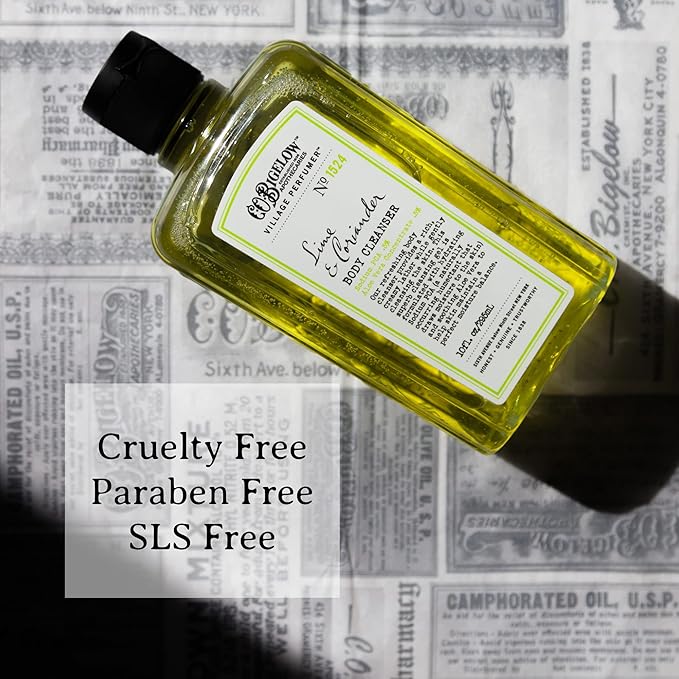 C.O. Bigelow Lime Coriander Apothecary Duo Skin Care Gift Set, Body Wash & Body Lotion, Liquid Soap & Moisturizing Lotion, Set of 2, 10 Fl Oz