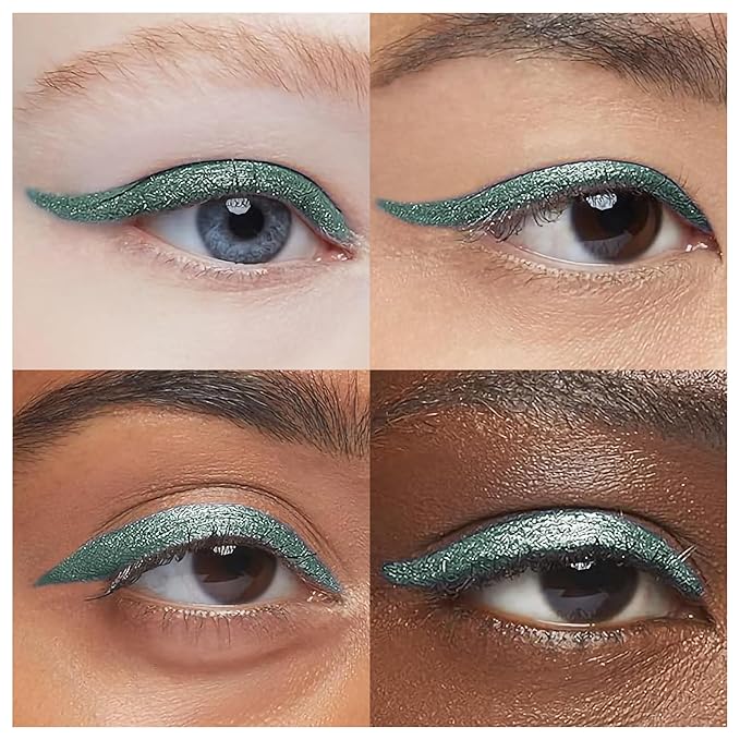 Waterproof Liquid Eyeliner - Smudge-Proof, Long-Lasting Vegan Liquid Eyeliner Pen with Precision Tip for Smooth Application, Gluten-Free, Hypoallergenic Eye Liner - 2mL Shimmer Spring Green