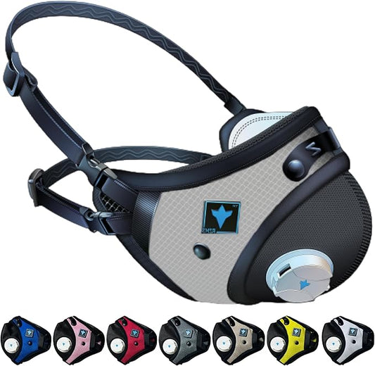 RZ Mask RZM3 - Patented Dust Mask w/ 99.8% Carbon Filtration, Anti Fogging, 360° Seal with 3 Straps, 50% Better Breathability