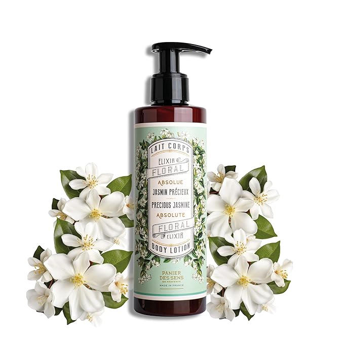 Panier des Sens –Jasmine Hand & Body Lotion for Dry Skin - Hydrating Body Cream for Women - Nourishing Fluid Body Moisturizer Shea Butter & Olive Oil - 97% Natural Ingredients Body Care - 8.45 Floz