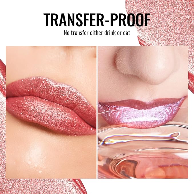 Oulac Pink Metallic Lipstick for Women, Pinky Purple Long Lasting Lip Color, Lightweight Oil Base Formula,Waterproof, No Transfer, also for Eyeshadow, Vegan MD02