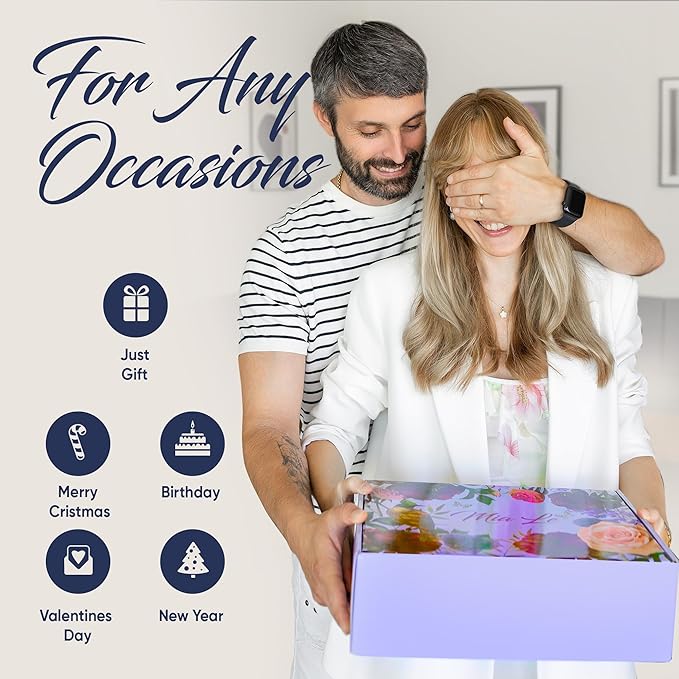 Luxury Spa Gift Basket Set – 16 Pcs Bath Set with Bath Bombs, Body Lotion, Shower Gel & More – Relaxing Gifts for Women & Men – Perfect for Birthday, Christmas, Thank You & Bridal Shower(Royal Blue)