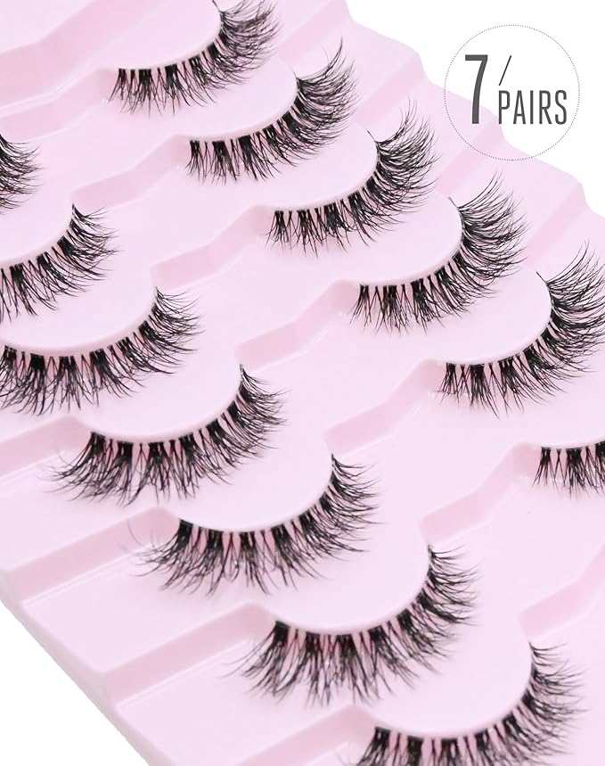 Onlyall Wispy Lashes Natural Flared False Eyelashes Fake Lashes WD-4