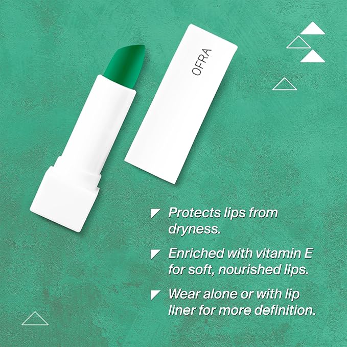Ofra Lime Green | Long Lasting & Extremely Pigmented Lipstick | Moisturizing Formula for Smooth, Hydrated Lips | Bold, Vibrant Color with All-Day Wear | 4.5g 0.16oz