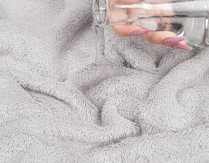 American Soft Linen Luxury Washcloths for Bathroom, 600 GSM 100% Cotton 4 Piece Turkish Wash Cloth Set, 13x13 in Soft Rags for Body and Face, Silver Gray Washcloths