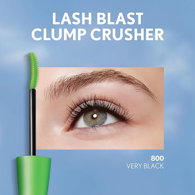 COVERGIRL Clump Crusher Waterproof Mascara, 20X More Volume, Double Sided Brush, Long-Lasting Wear - 830 Black Waterproof (Pack of 1)