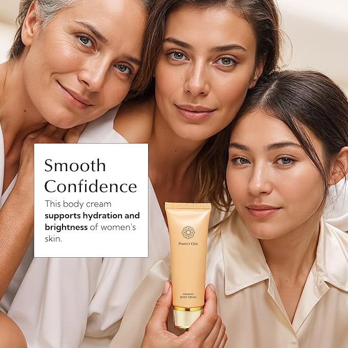 PERFECT ONE Firming Body Cream: Premium Japanese body cream for your hands, arms, neck, and decolletage, enriched with Niacinamide and Dipotassium Glycyrrhizate 1.76 oz. (50 g)