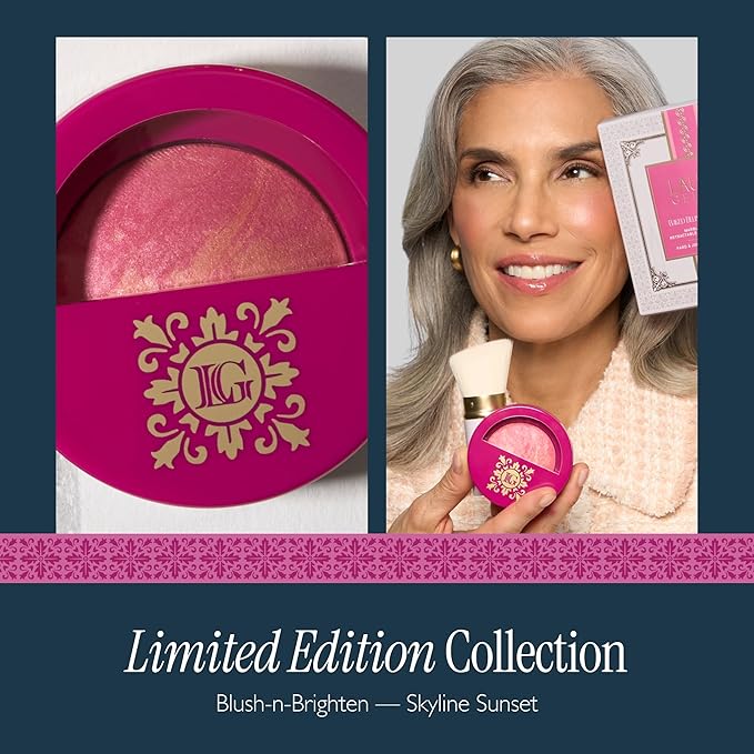 LAURA GELLER NEW YORK Limited-Edition Baked Blush-n-Brighten Marbleized Blush Boxed Set | New Skyline Sunset Pink Shade