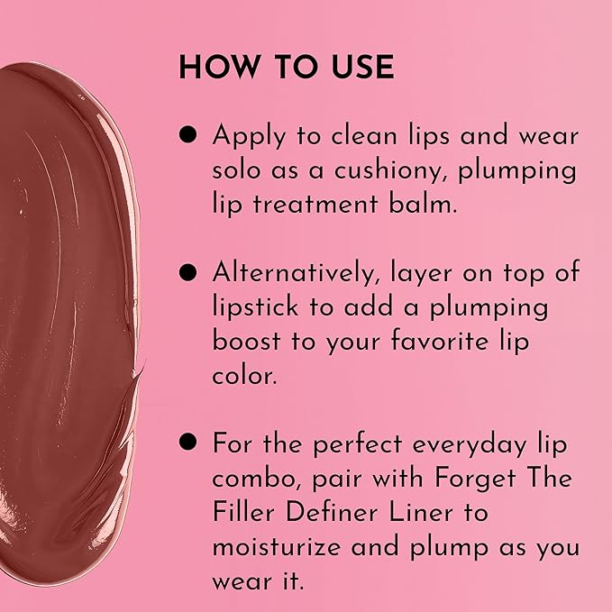 Lawless Forget the Filler Lip Plumping Line Smoothing Tinted Balm - Sweetie - Premium Tinted Lip Balm with Natural Ingredients to Plump and Smooth Lips for a Firmer, Fuller Look - 0.09 oz