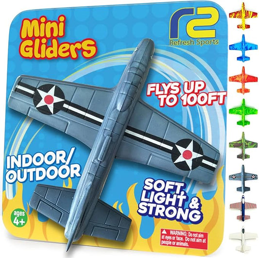 Foam Airplanes for Kids: Airplane Toy Glider Plane Styrofoam Airplanes - Best Stocking Stuffers for Boys for All Ages 4 5 6 7 8 + Year Old - Outside Toys Air Planes Outdoor Army Toys for Kids Presents