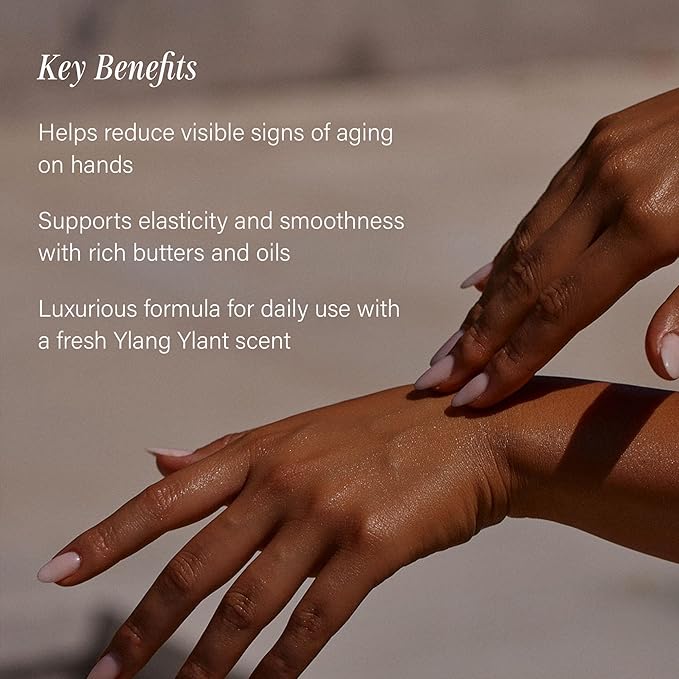 + Lux Unfiltered N°24 Reviving Anti Aging Hand Cream for Women & Men – Moisturizing Hand Cream for Dry Cracked Hands – Lightweight & Fast-Absorbing - Vegan & Cruelty Free - Ylang Ylang