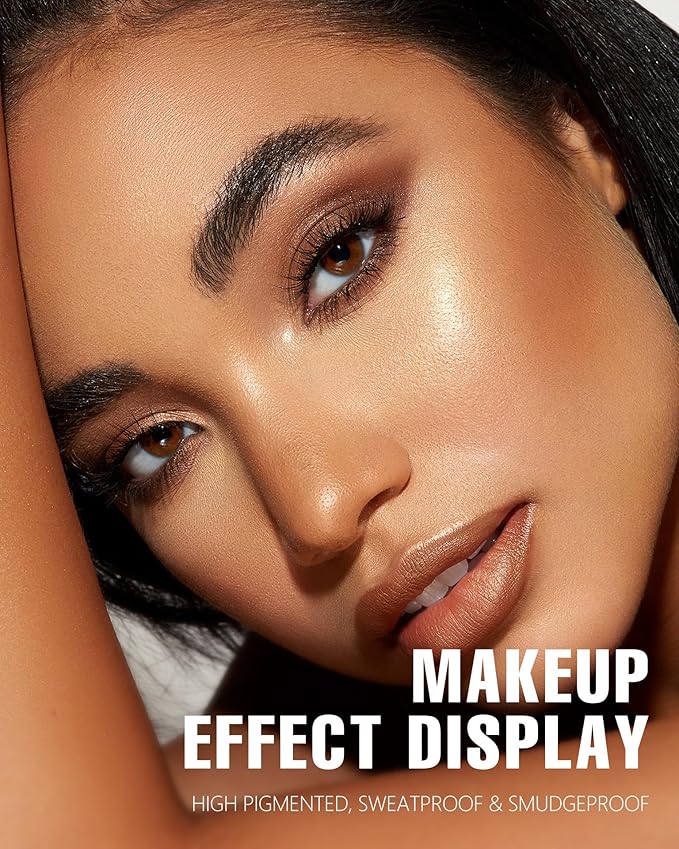 MAKI YIKA Brown Eyeshadows Palette Nude Eye Shadow 9Color, Naked Eyeshadow Matte Shimmer Glitter Eye Shade Long Lasting Pigmented Eye Makeup - Brown