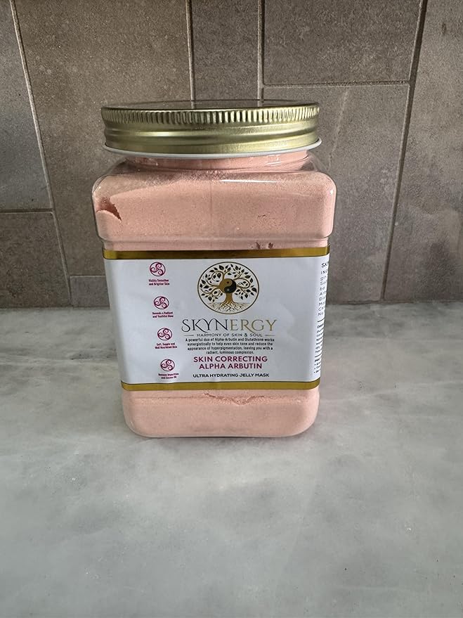 Skin Correcting Alpha Arbutin Jelly Face Mask | HydroGlo for Skin Hydration | Radiance and Reduced Pigmentation | Vajafacial Jelly Mask | 12 Applications (30 Fl Oz)