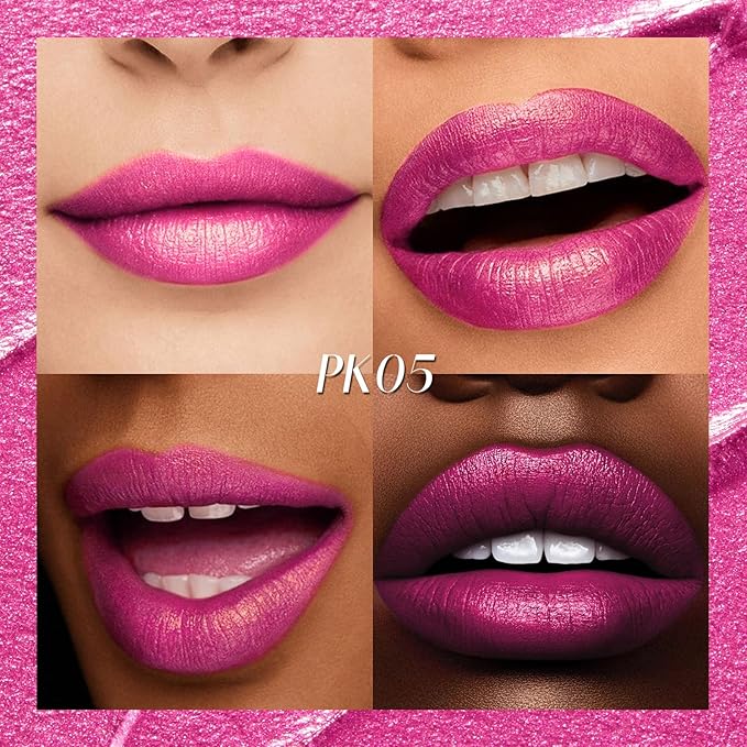 FOCALLURE Metallic Liquid Lipstick,Non Stick Cup Lip Gloss,High Impact Lip Color with Transfer-proof Wear,Long Lasting & Waterproof Lipstick Makeup for Women, PK05