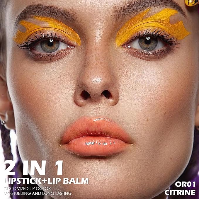 FOCALLURE Moisturizing Lipstick,Color Changing Tinted Lip Balm,Hydrating PH Lip Balm with Creamy Texture,Long Lasting High Pigmented Lip Stain,Citrine