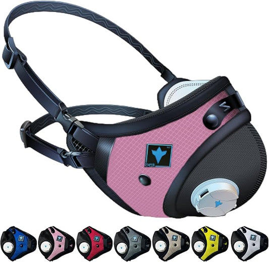 RZ Mask RZM3 - Patented Dust Mask w/ 99.8% Carbon Filtration, Anti Fogging, 360° Seal with 3 Straps, 50% Better Breathability