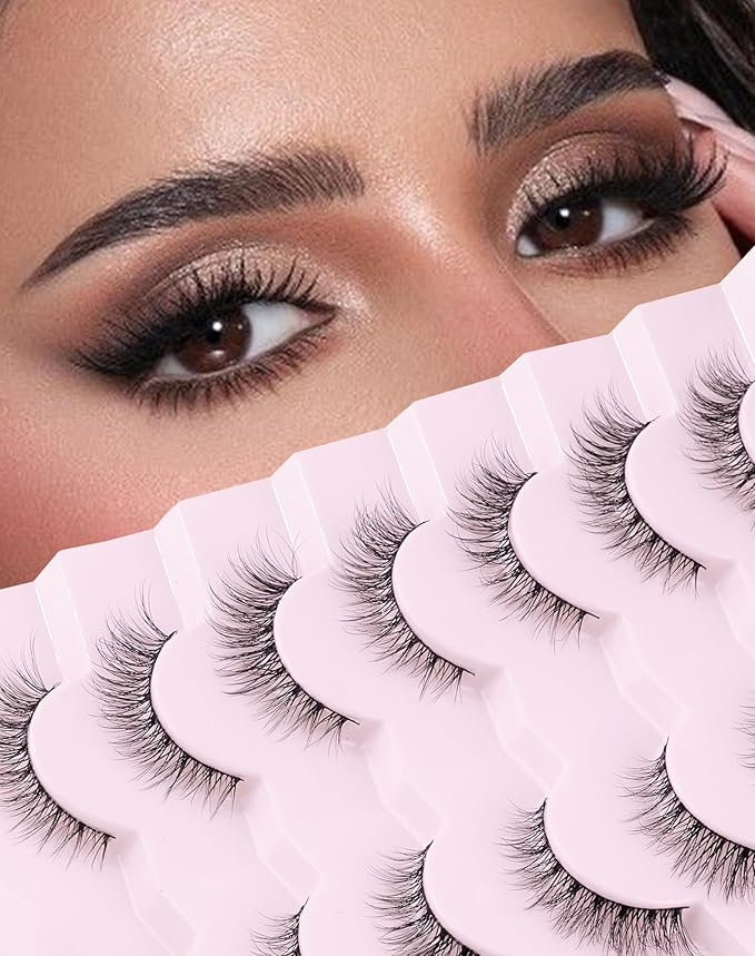 Frihappy Wispy Lashes Natural Eyelashes Fake Eyelashes Natural Lashes False Eyelashes Natural Eye Lashes Mink Lashes FRH-2