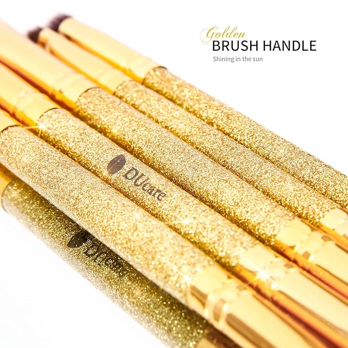 DUcare Eyeshadow Brushes Set Duo End Eye Makeup Brushes Eyeshadow Brush set 5Pcs Travel Concealer Eyebrow Eyelash Eye Liners Blending