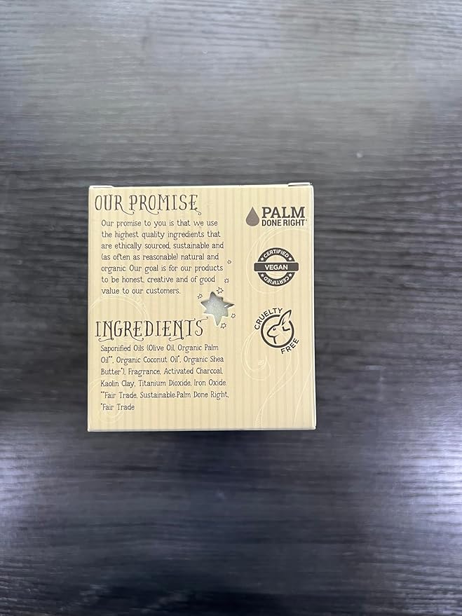 Organic Charcoal Variety Bar Soap - Gentle Cleansing for Sensitive Skin, Herbal and Mint - 5 Pack