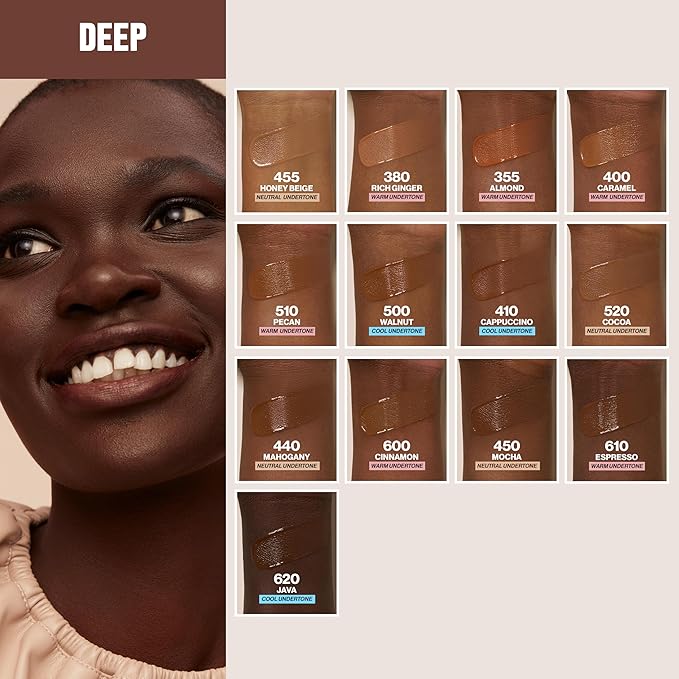 Revlon Liquid Foundation, ColorStay Face Makeup for Combination & Oily Skin, SPF 15, Medium-Full Coverage with Matte Finish, 440 Mahogany, 1 fl oz