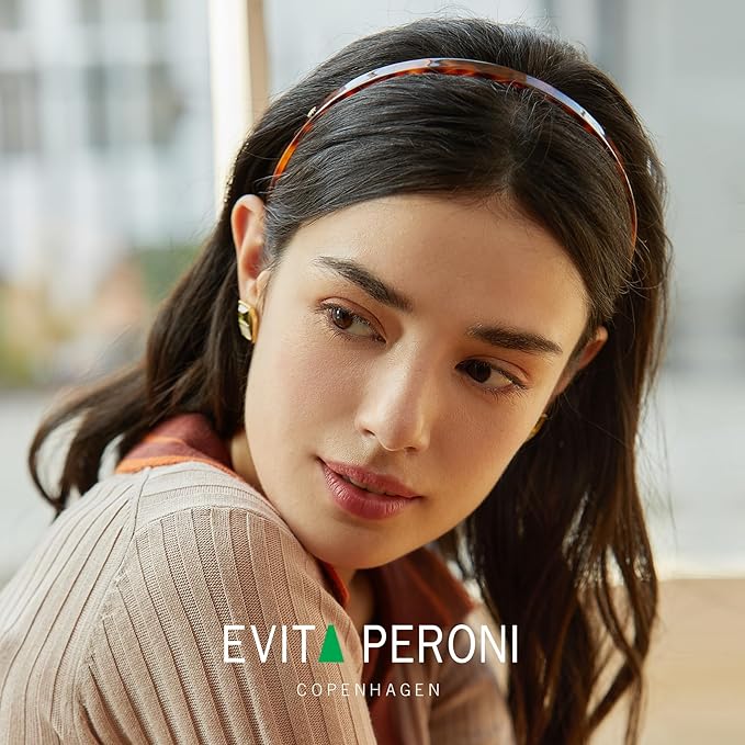 EVITA PERONI Hair Band for Eyewear, No Pressure, No Headache, Comfortable Headbands for Women - Orange (Acetate Resin, 1 Count, Women, Hairband)
