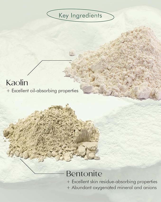 SanDaWha SKINCURE Vegan Seaweed Mud Mask, Korean skincare Blackhead Remover Clay Mask for Pore Cleansing with Kaolin & Bentonite, Oil Control & Gentle Exfoliation, 3.5oz