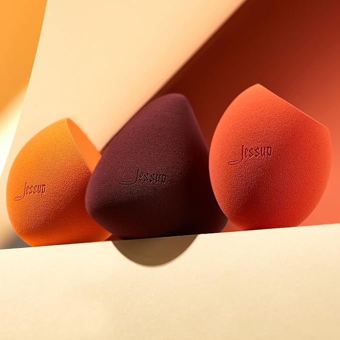 Jessup Makeup Sponge Set, 3pcs Make up Sponges for Face Soft Beauty Sponges Foundation Sponge Makeup Blender Concealer Sponge, SP013